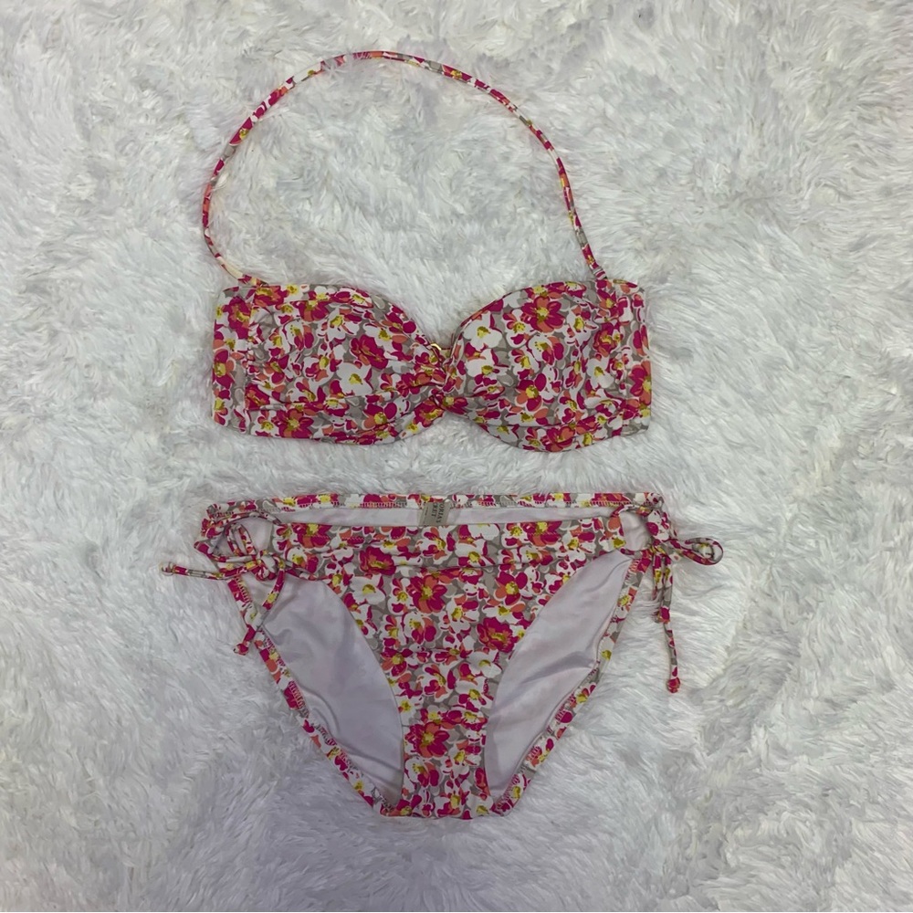Victoria's Secret‎ Pink and Yellow Floral Bikini